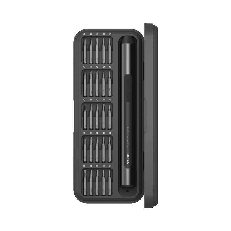 [NEW] Bộ tua vít điện đa năng Xiaomi DUKA ATUMAN E1 – 25 đầu vít hợp kim S2, Động cơ 210 vòng/phút, Pin sạc 300mAh, Hộp đựng từ tính