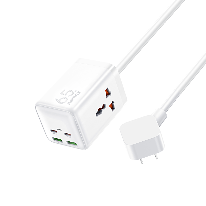 [NEW] Ổ cắm trạm sạc GaN Remax RP-U157 65W – Trạm nguồn để bàn 6 Trong 1, Chịu tải 2500W, Sạc siêu nhanh Laptop