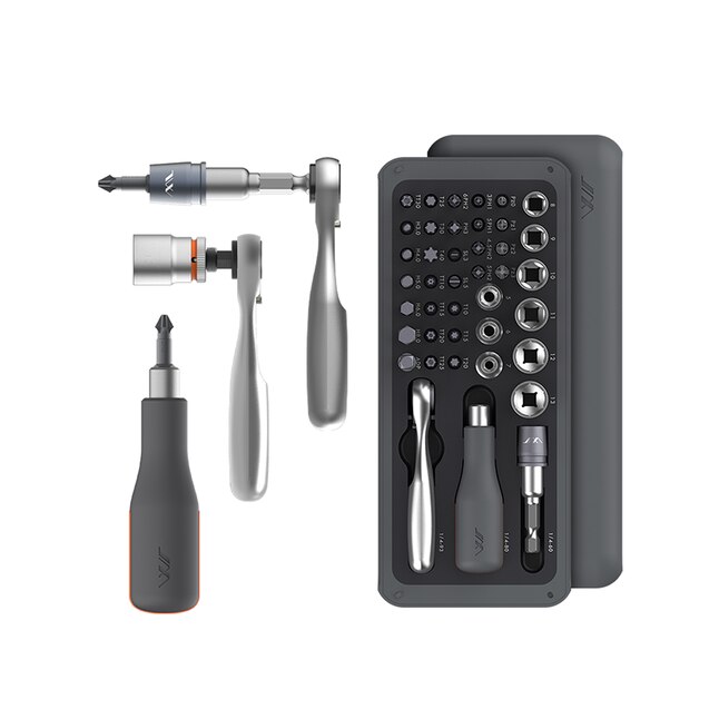 [NEW] Bộ tuốc nơ vít bánh cóc Topteng 41 chi tiết – Cơ chế bánh răng trợ lực, 41 món linh kiện từ tính, Tay cầm chống trượt, Hộp đựng chuyên dụng