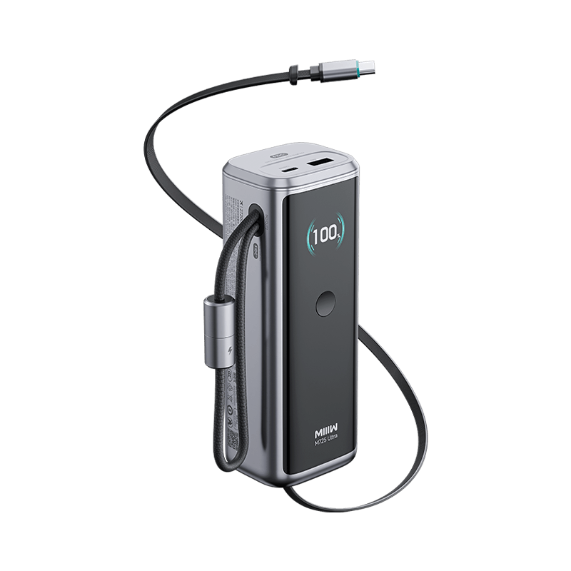 [NEW] Sạc dự phòng MIIIW Pro Max 27200mAh 165W – Dung lượng siêu khủng, Cáp co rút thông minh, Chuẩn bay an toàn