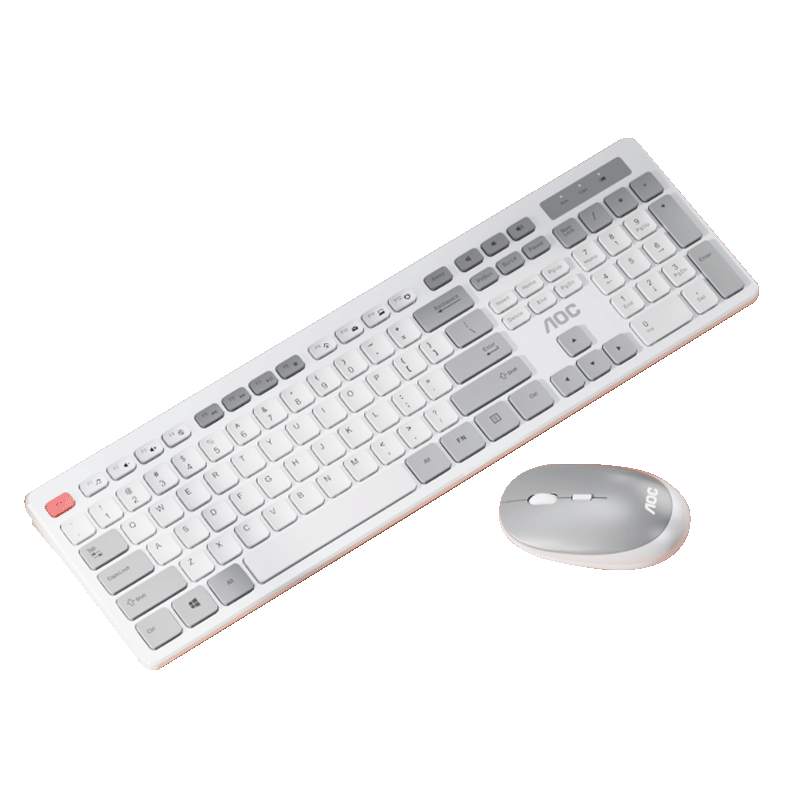 [NEW] Bộ bàn phím cơ chơi game AOC GK410 & Chuột KM720 – Kết nối không dây 2.4G, Đèn nền RGB 104 phím, Switch cơ học Blue, Màu Trắng Premium