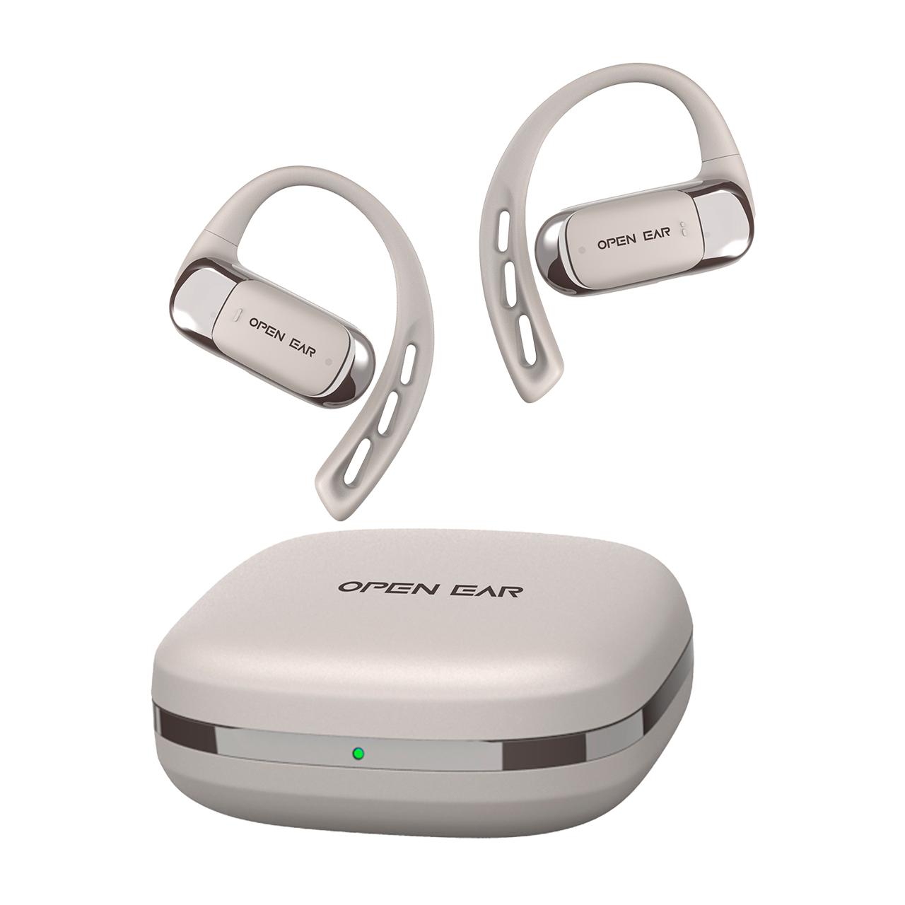 [NEW] Tai nghe Bluetooth Open-Ear Swiss+go Arco Beige – Thiết kế móc tai thể thao, Âm vòm AAC, Pin 40H, Kháng nước IPX5