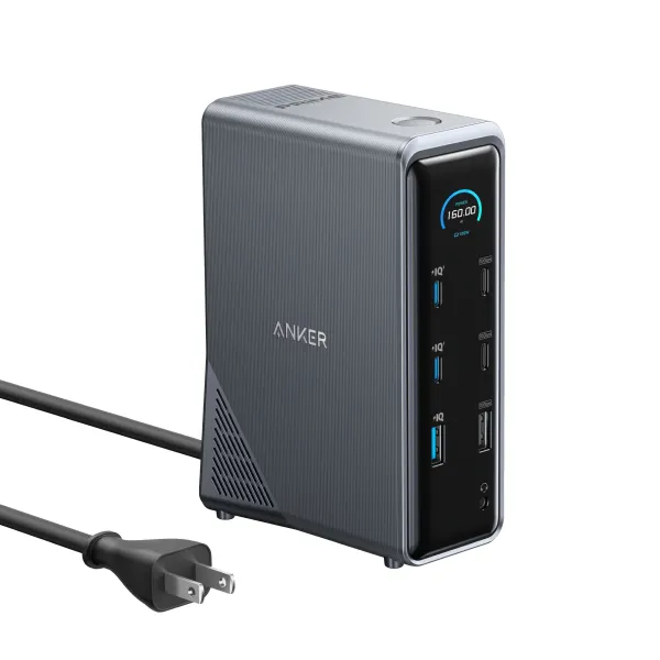 [NEW] Trạm sạc Anker Prime 14-in-1 A83b6 – Màn hình đôi thông minh, Tổng công suất 160W, Hub mở rộng 14 trong 1 để bàn