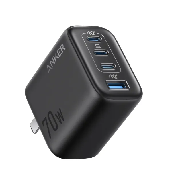 [NEW] Củ sạc Anker GaN 70W A121A – Công nghệ 4 cổng 3C1A, Sạc nhanh Laptop, Nhỏ gọn chân gập tiện lợi