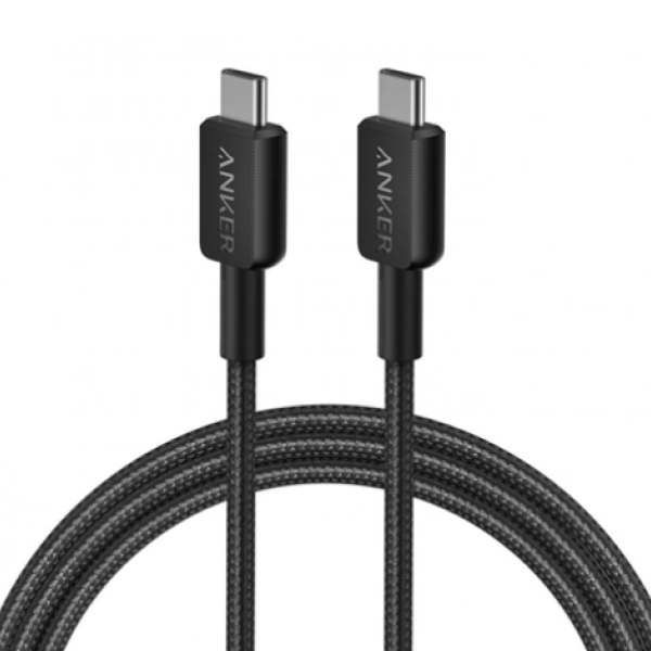 [NEW] Cáp Anker 322 Type-C to Type-C 1.8m A81F6 – Bọc dù Nylon đan kép, Sạc nhanh PD 60W, Chiều dài 1.8m thoải mái