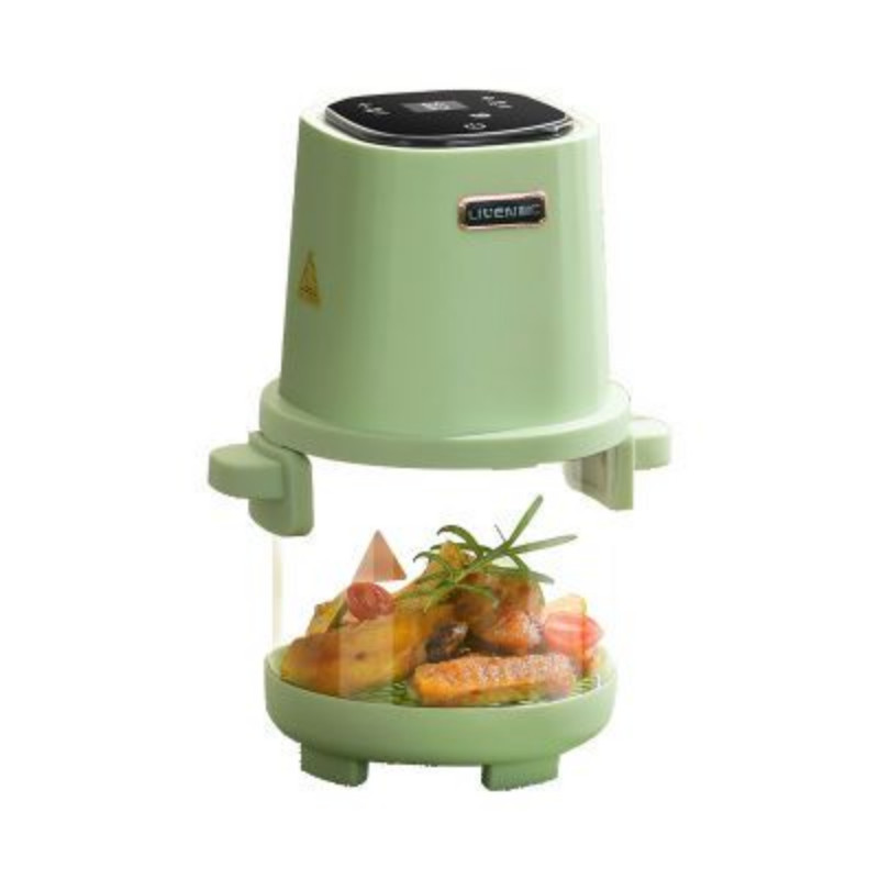 [NEW] Nồi chiên không dầu hơi nước Liren Liven 1.8L – Lòng thép không gỉ 304 không lớp phủ, Nướng mềm khóa nước, Cửa kính trực quan 360°
